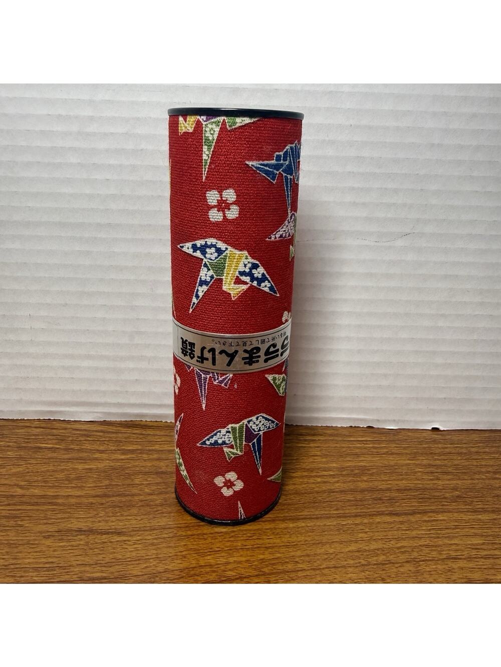 14.8cm(5.8") Japanese kaleidoscope Mangekyo Silk Tie Painted Crane